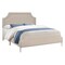 Monarch Specialties Bed, Queen Size, Bedroom, Upholstered, Beige Linen Look, Chrome Metal Legs, Transitional I 6036Q - alternate 1
